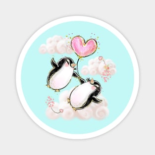 Cute penguins couple Magnet